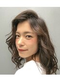 バイオレットベージュ/ふんわりレイヤー/透明感/20代/30代/40代