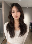 大分韓国かき上げレイヤーカット大人レイヤー顔まわりレイヤー