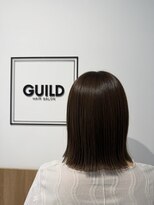 ギルド 東久留米店(GUILD) 切りっぱなしボブで魅せるツヤ髪ミディアム