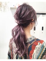 シェリ ヘアデザイン(CHERIE hair design) gradation lavender× ponytail arrange◎