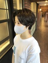 コエバイロゼオ(coe by Roseo)&nbsp;センター分けパーマショートボブ