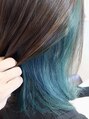 ヘアーサロン エクラ(HAIR SALON eclat)&nbsp;インナーカラーは、ブルー系も人気です！爽やかアクアブルー♪