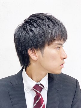 ヨシザワインク ハコザキ 水天宮前 日本橋人形町(YOSHIZAWA Inc.HAKOZAKI) 20代30代ビジネスツーブロック黒髪スタイル