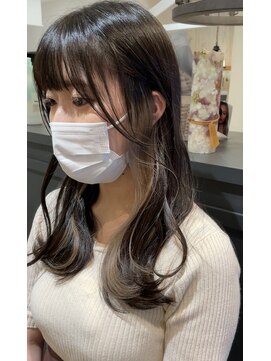 コスタ オブ リシェール(The COSTA of RICHAIR) サイドバングカット×ホワイトベージュインナーカラー