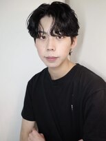 エクシア 西梅田店(EXCIA)&nbsp;センタ―パート/ツーブロック/韓国/黒髪/パーマ