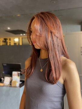 ソソ 与野(So/So) オレンジカラー/オレンジブラウン/カーテンバング