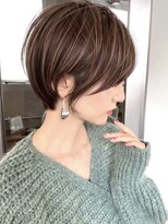 ジルブラン(JIL BLAN) ハイライトバレイヤージュダブルカラーショートカット30代40代