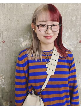 イン(in.) レッドホワイトツートンカラー