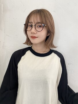 アンバー 池袋(amber) 切りっぱなしボブ/美髪/ピンクブラウン[池袋駅]