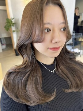 シー(See.) 韓国ヘアレイヤーカット顔周りカットブリーチなしダブルカラー