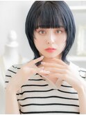 ぱっつん前髪大人ガーリーミディアムウルフc4上尾20代30代40代