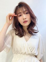 クラン 岡本(Chlan)&nbsp;くびれレイヤーカット×ピンクベージュ