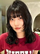 ハウ 心斎橋(how)&nbsp;ミディアムくびレイヤー小顔カット艶髪姫カット20代30代40代