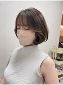 #10/黒髪/ボブルフ/ネビージュ/小顔/ワンレン/髪質改善/表参道