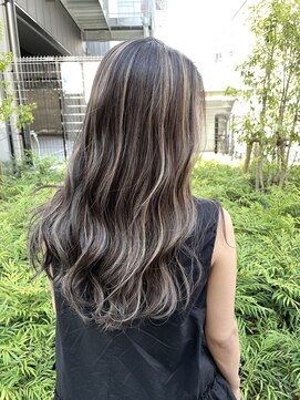 アップ(A+hair) 外国人風_コントラストハイライト_ベージュハイライト