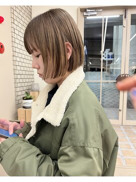 パークレーン アイス イヴェン(park lane ICI yeven) ブリーチ　ミルクティーベージュ　毛先カラー/akari