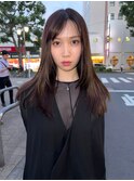 ロング顔まわりレイヤーカット