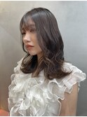 暗めカラー/レイヤーカット/マロンベージュくすみベージュ北千住