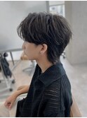 センターパートウルフ
