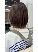 レイヤーボブ☆透明感カーキベージュ