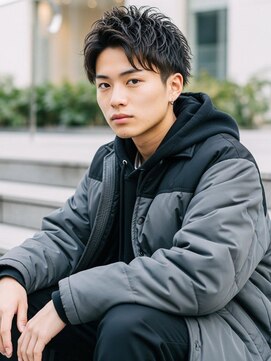 コトナ 越谷店 メンズカット/爽やかに動くスパイラルパーマ/ショート/越谷