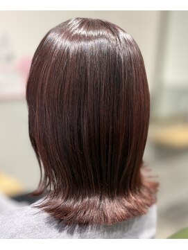 アンジー(Angee) 髪質改善後のツヤ髪にオレンジカラーをプラス