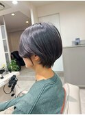 ダークパープル/ナチュラルショート/ミルクブラウン/夏/人形町
