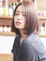 美容室チック 大島店(chic)&nbsp;♪センターパート×暗髪×ワンカールロブ♪【大島】