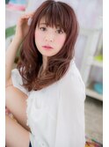 おフェロな濡れ髪♪ピンクブラウン外国人風ロングc1