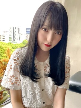 ワンス(Once) Once 小顔 暗髪ロング ストレート 縮毛矯正 by.KOHEI