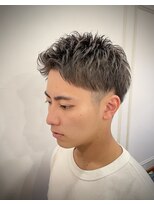 リバティシェアバーバー 銀座(LIBERTY SHARE BARBER) 気になる膨らみ狙い打ち☆ダウンパーマ×アップバングショート