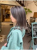 外ハネミディアム＆ハイライト