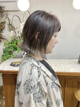 シエン 恵比寿(CIEN) 切りっぱなし/外ハネボブ/グレージュ/裾カラー/ ハイライト