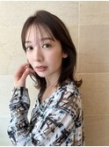 ミディアム/くびれレイヤー/レイヤーカット/顔周りカット/銀座