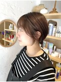 ココアベージュショートボブ