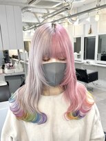 シェイロ(Cielro)&nbsp;エンジェルカラー/ホワイトピンク/レインボー裾カラー