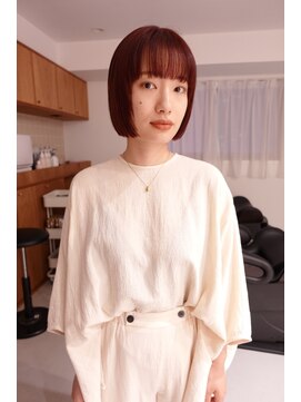 リビング 学芸大学(Living) あごラインボブ/暖色カラー