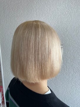 アジールヘア 所沢プロペ通り店(agir hair) ホワイトベージュイメチェンシースルーバング前髪所沢韓国