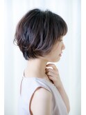 マッシュショート×骨格補正×前髪ありで小顔見せが叶う(st橋元)
