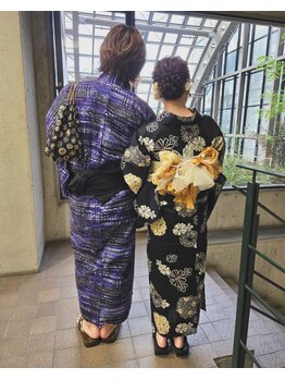 ベリッシモ(Bellissimo)の写真/【心斎橋3分/当日予約◎】暑くても崩れにくいプロの綺麗な着付けで夏の特別な1日を♪浴衣/振袖/留袖/訪問着