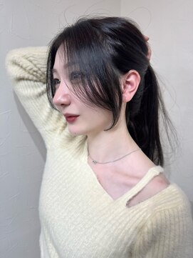 クレム 博多駅店(ChLem) ミディアムレイヤー 艶カラー 暗髪 韓国風 髪質改善 福岡美容室