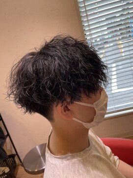 サク 田町芝浦(Sac.) 齊藤豪　ゆるツイスパ刈り上げマッシュ