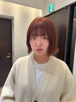 ジアン(GIEN)&nbsp;オレンジブラウン×切りっぱなしボブ♪♪@吉野