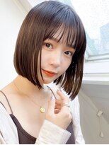 リタ 枚方(Rita)&nbsp;春イメチェン◎暗めシースルーショートボブ小顔