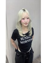 エミーバイモアムー(Emmie byMoremuu)&nbsp;【あいり】ハッシュカット/ミントグリーン/ダブルブリーチ