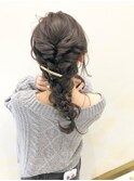 大人かわいいブライダル編みおろし　お呼ばれヘアM36