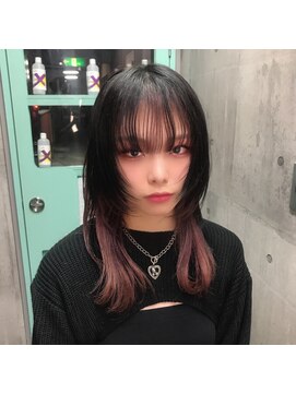インク 渋谷(INK.) 韓国風/グラデハイライト/フェザーバング/ウルフカット[渋谷]