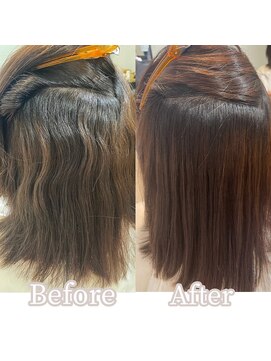 ラブクロムトーキョー オモテサンドウ(LOVECHROME OMOTESANDO) 美髪ストレート　センターパート