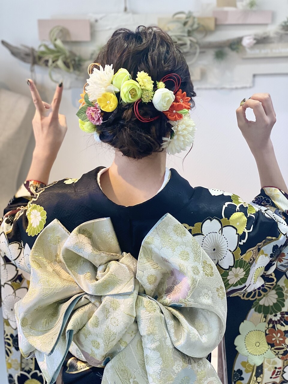 成人式ゆるふわシニヨン：L148656424｜ヘアセットサロンエッジ(Edge)の