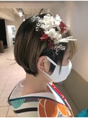 卒業式承り中☆ショートヘアにオススメ着物ヘア